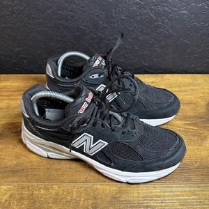 New Balance 990v3 W990BK3 Black Mesh Suede Made in USA Womens 8.5 Running Shoes